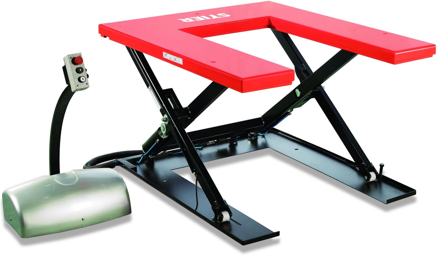 STIER Scheren-Hubtisch U-Profil Tragkraft 1000kg Plattform 1450x1140mm (904280)