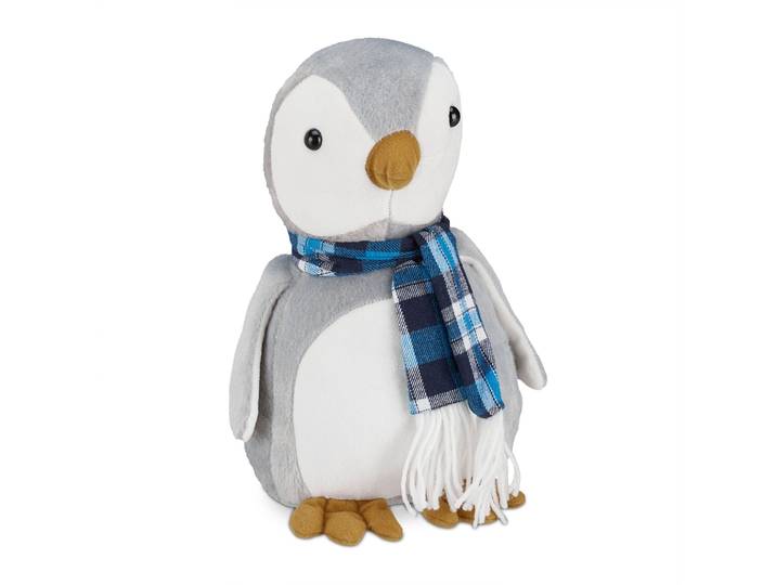 Türstopper Pinguin Weiss-Grau