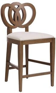 Parks Counter Stool - Sandberg Parchment with chestnut - Ballard Designs