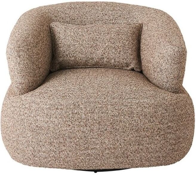 Signature Fauteuil pivotant en tissu brun Marron 91x67x88cm