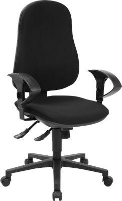 Schäfer Shop Pure Bürostuhl Support CLEAN, mit Armlehnen, Synchronmechanik, Bandscheibensitz, antibakterieller Bezug, schwarz