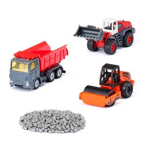 siku Baustellenfahrzeug 6329 Geschenkset Bau, mit 3 Fahrzeugen, aus Metall/Kunststoff