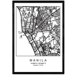 POSTER Manila Nordic Style A3 Schwarzer Rahmen