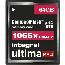 Integral CF-Card 64GB UDMA-7 1066X VPG-65 (Neuheit) (64 GB, CF), Speicherkarte, Schwarz
