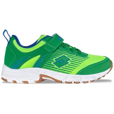 Hallenschuh LOTTO, Mädchen, Gr. 28, grün (grün, blau), Kunstfaser, Synthetik, mehrfarbig, Schuhe Hallenschuh, - auch für den Hallensport geeignet