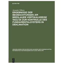 Wilkens:Ergebnisse der Beobachtungen am, Fachbücher von Alexander Wilkens
