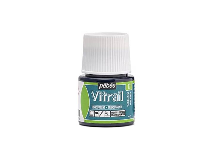 Pebeo Vitrail Glas-in-loodglas Effect Verf 45-Milliliter Fles, Turkoois, Turkoois, blauw