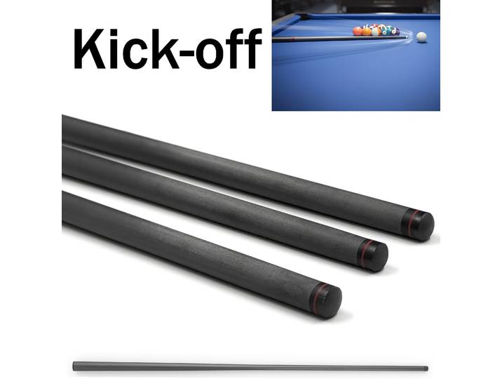 Fût de queue de billard de 13 mm, en fibre de carbone Black Tech Pro Taper Punch Shaft pour le kick-off, tête en peau rouge, fût de queue de billard de break (fût seul)