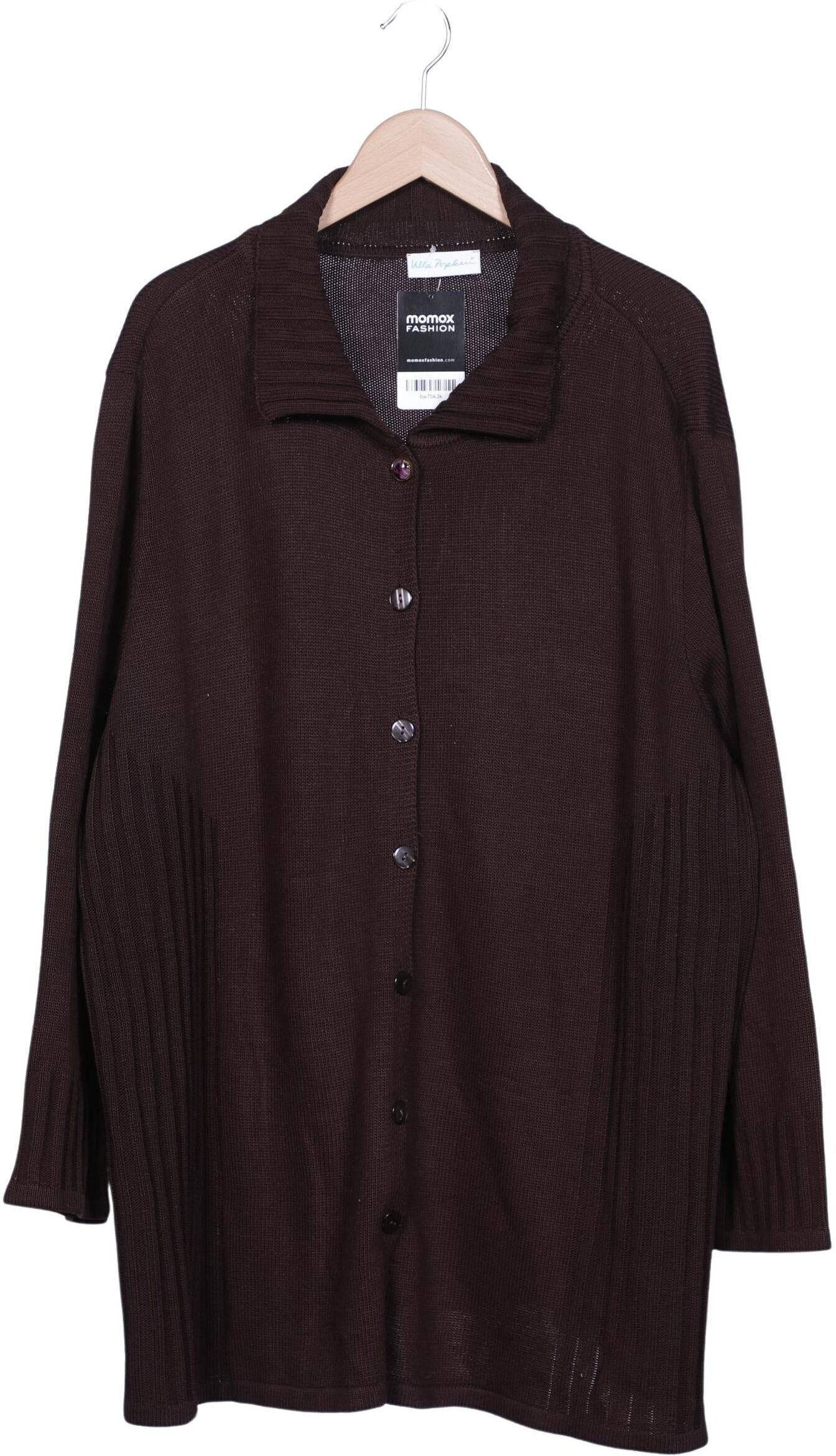Ulla Popken Damen Strickjacke, Braun, Gr. 4Xl, Synthetik - Second Hand