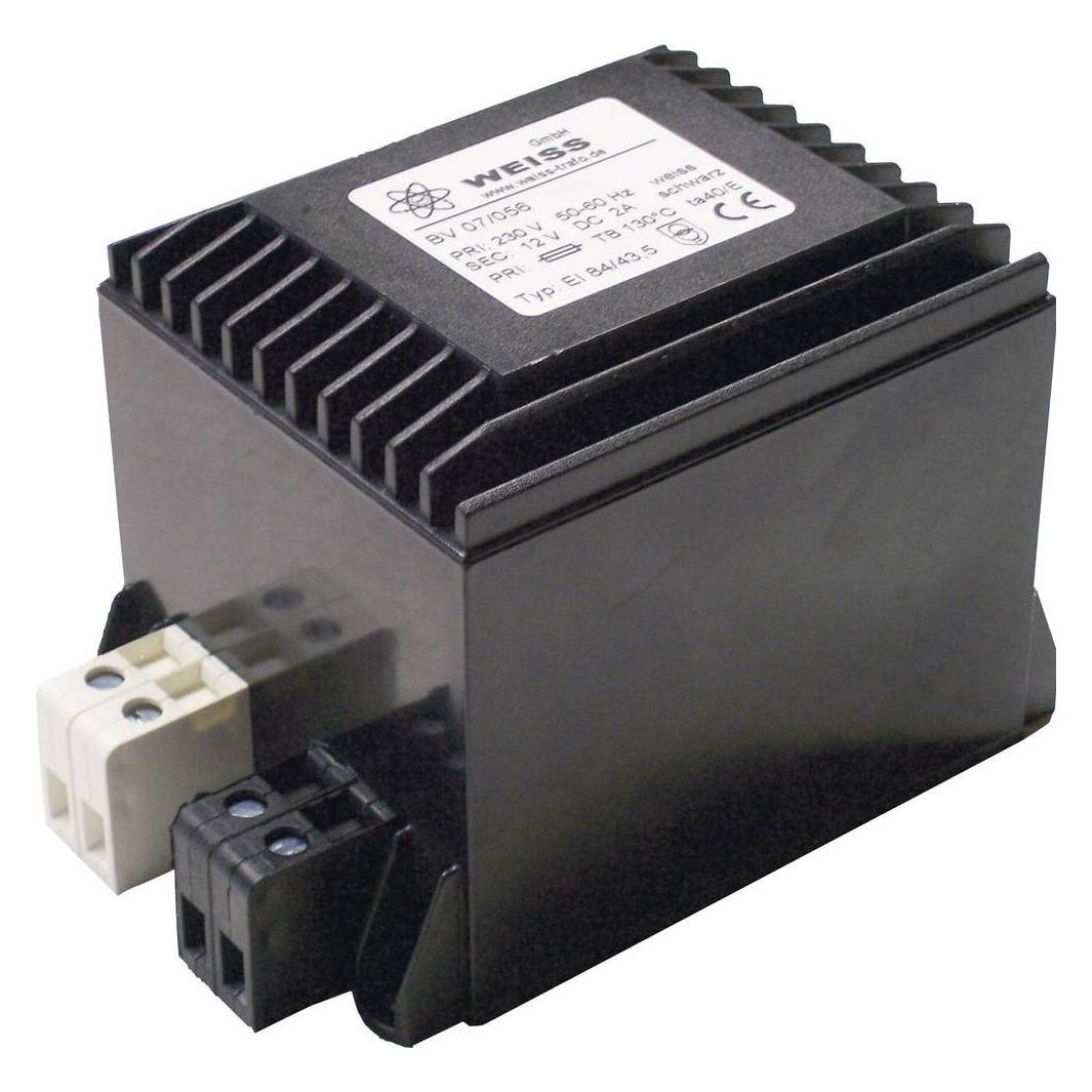 Weiss Elektrotechnik Kompaktnetzteil Transformator mit eingebauter Gleichrichtung und Glättung (07/059)