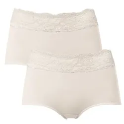 Trofe Lace Trimmed Maxi Briefs 2P Champagner Baumwolle Medium Damen