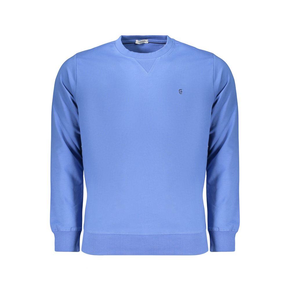 Coveri Bequemes Blauer Baumwoll-Herrenpullover