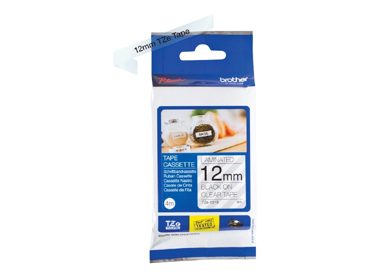 Brother TZe-131S - Schwarz auf Transparent - Rolle (1,2 cm x 4 m) TZE131S