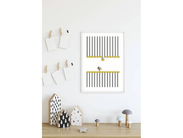 Wandbild Mickey Mouse Footlines 50 x 70cm Multicolor