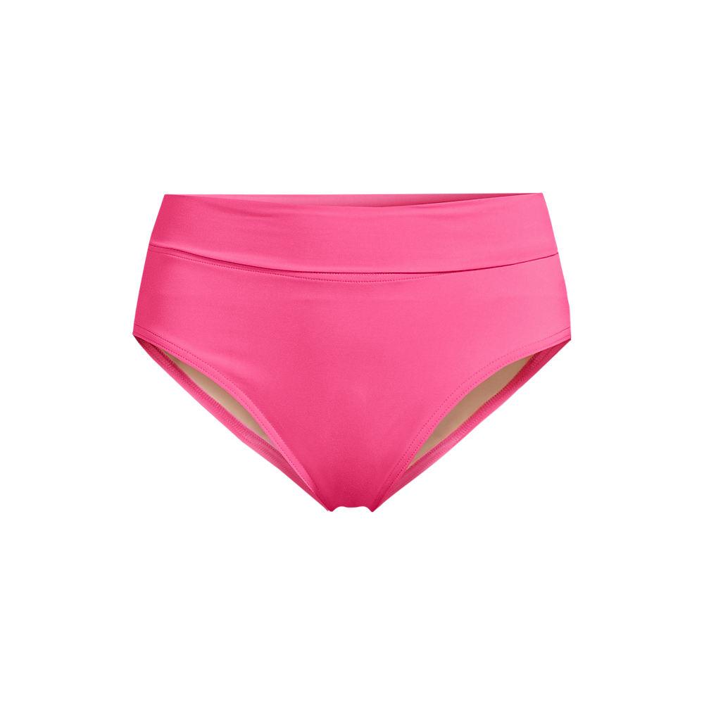 Bikinihose zum Umschlagen, High Waist, für Damen, Damen, size: regular, Pink, Nylon-Mischung, by Lands' End