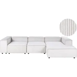 ECKSOFA Modul 4-Sitzer linksseitig Cremeweiß Cord Ardal