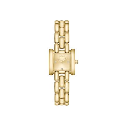 Quarzuhr BOSS "VIOLET", gold (goldfarben, gelbgoldfarben, gelbgoldfarben), Armbanduhren, Damen, goldfarben, Quarzuhr, Armbanduhr, Damenuhr, Edelstahlarmband, analog, Glaskristalle