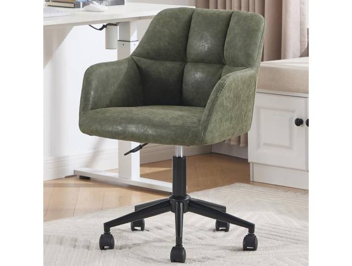Wahson Chaise Bureau en Cuir PU pour Chambre Fauteuil de Bureau Confortable avec Pied Pivotant Vert
