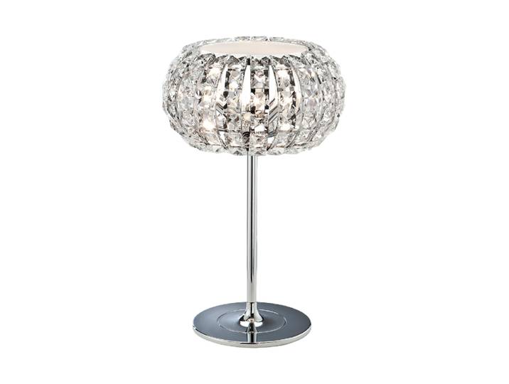 LED Design Tischlampe „Diamond“ Silber, Transparent Schuller