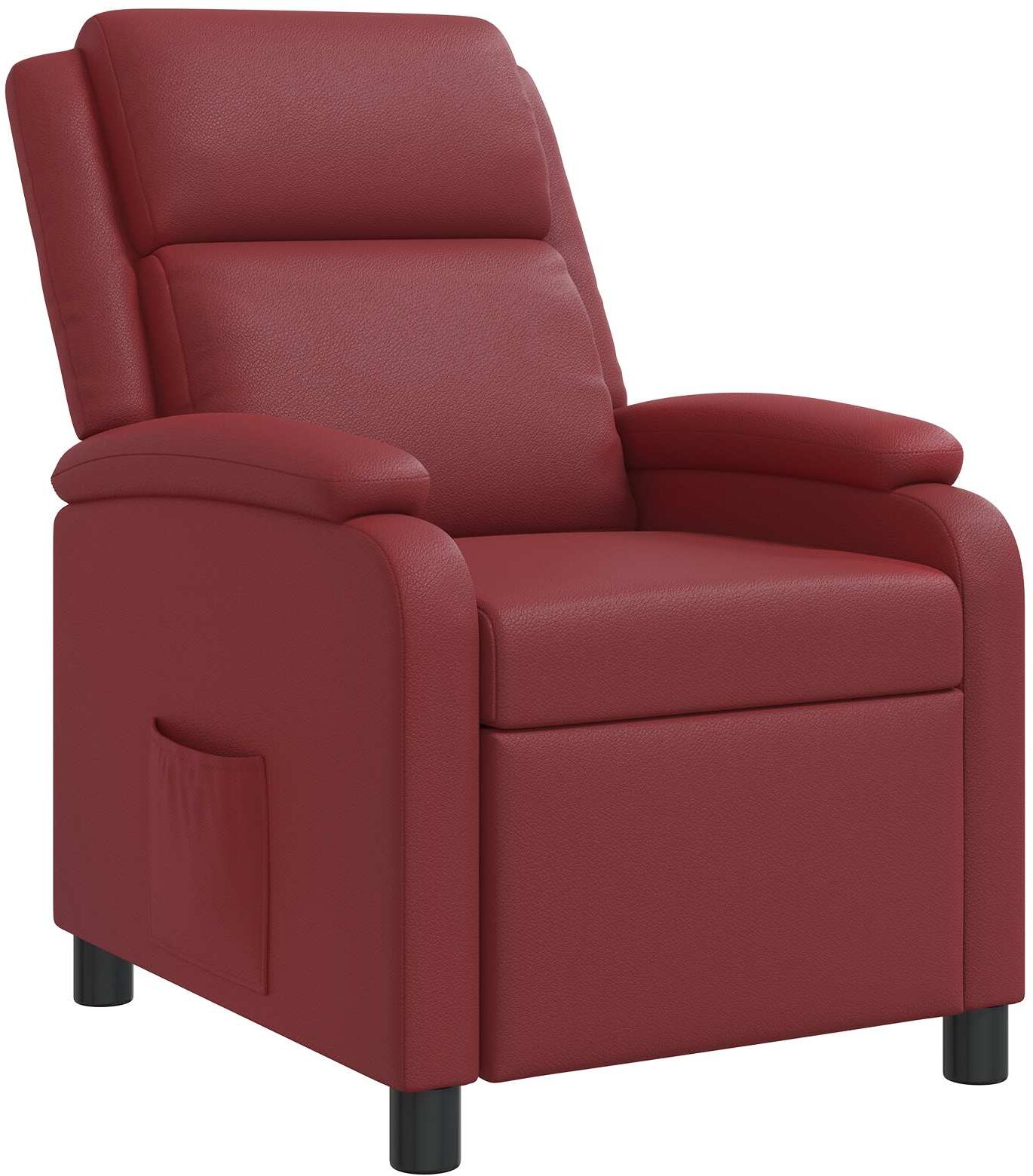 vidaXL Fauteuil inclinable Bordeaux Simili cuir