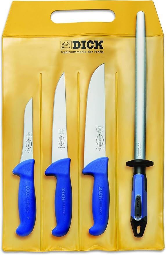 Friedr. Dick ErgoGrip Messenset, 4-delig, Blauw