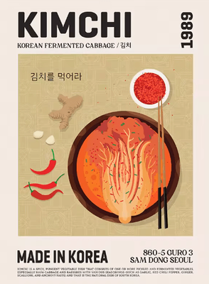 Inspire Picks Delicious Food Wall Art Canvas World Cuisine Kitchen Poster With Ravioli Ramen & Coffee 05 40x60cm No Frame