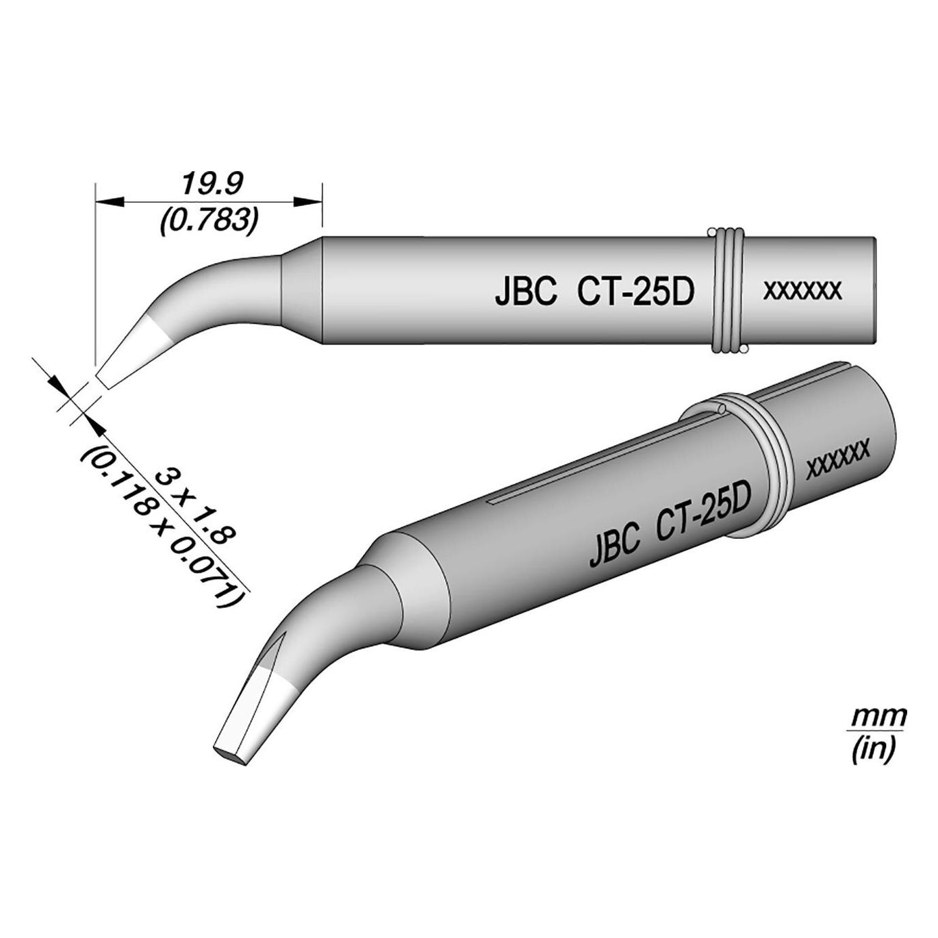 JBC Lötspitzen für PULSMATIC 55N / TB-3220, CLASSIC-Serie, 550707 (Lötspitze) (550707)