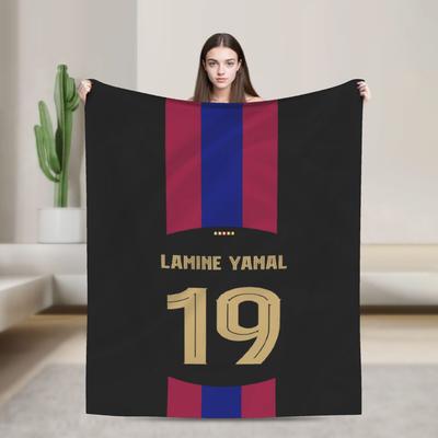 Shop Station Lamine Yamal Inspired Football Throw Blanket Ultra Soft Fleece Cozy Sofa & Travel Blanket 2 29.92 40.16 In