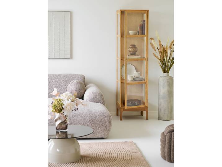 Vitrine haute Simnas 40 x 180 x 47cm Marron