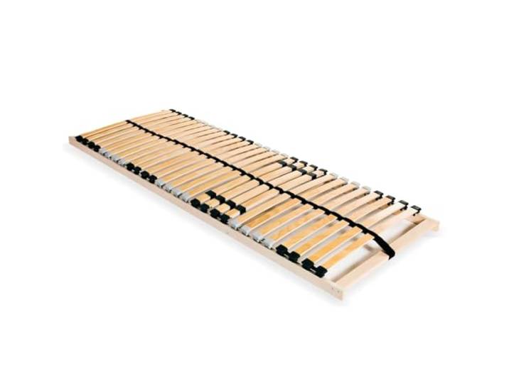 RJPLMFV Lattenrost, 80 x 200 cm, 28 Latten, 7 Zonen Rahmen aus massivem Buchenholz, Latten aus Birke, 4 verstellbare Latten, Montage erforderlich