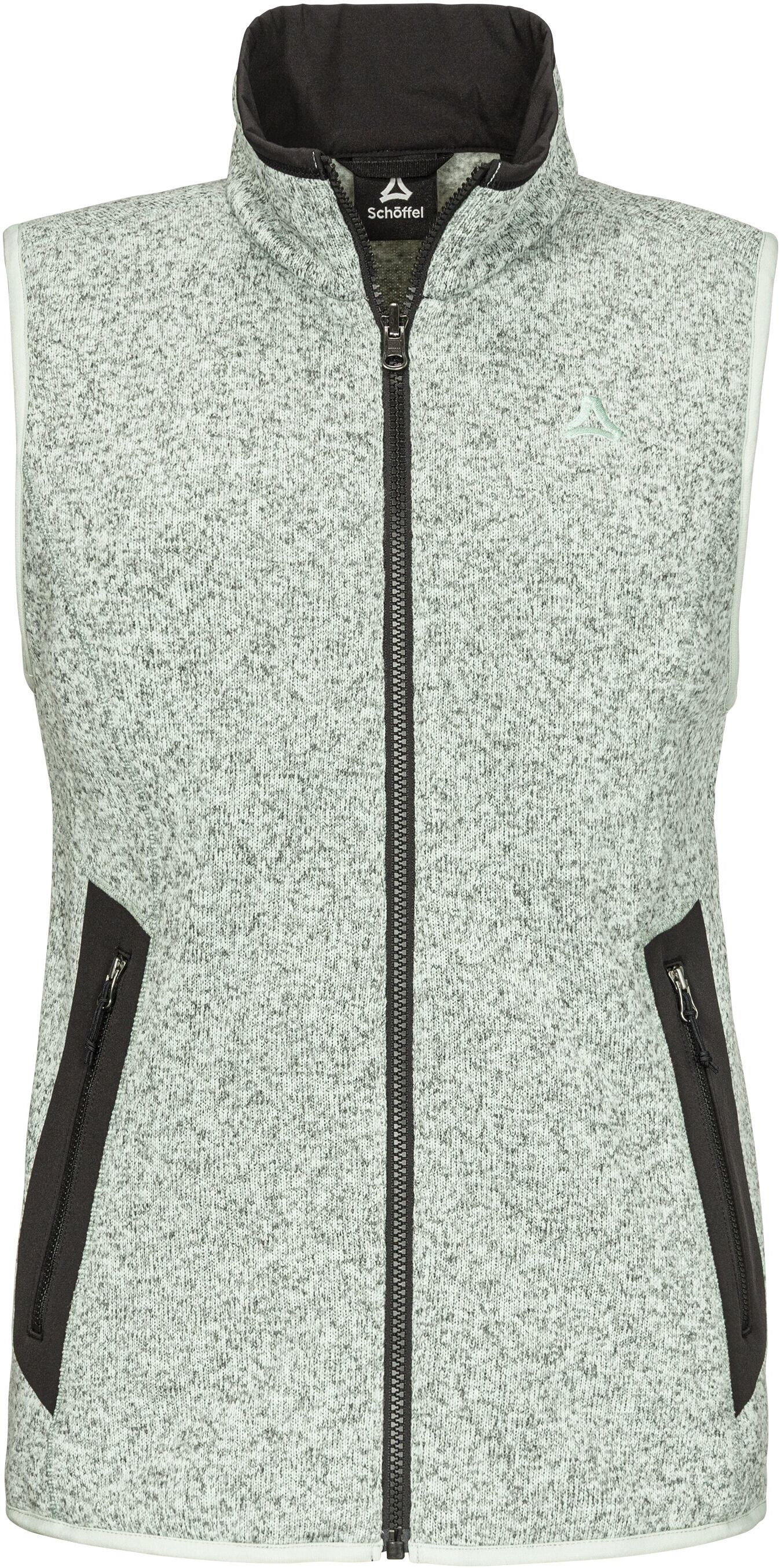 Fleeceweste SCHÖFFEL "CIRC Fleece Vt Style Yew WMN", Damen, Gr. 34, grau (hazy jade), Obermaterial: 100% Polyester, Westen Fleeceweste, aus Polyester, für sportliche Aktivitäten hazy jade 34