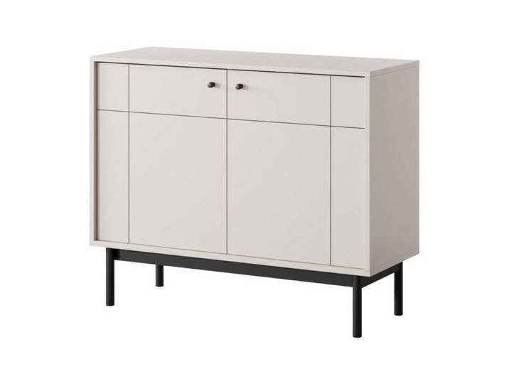 Sepro Meble Sideboard Kaschmir K104 Japandi Stil, Beige, 103.4x83.5x39 cm, Kleinmöbel, Kommoden, Sideboards