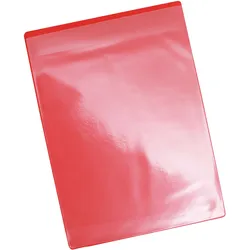10 Magnettaschen A4 Hochformat, rot, Weich-PVC