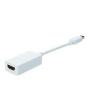 Assmann HDMI-Adapter Mini DisplayPort M bis HDMI W 15 cm Doppelisolierung weiß (AK-340411-001-W)