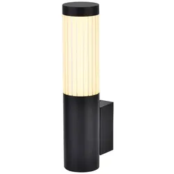 LED Außenwandleuchte Wandlampe Garten Warmweiß Schwarz Edelstahl IP44 H 27,5 cm