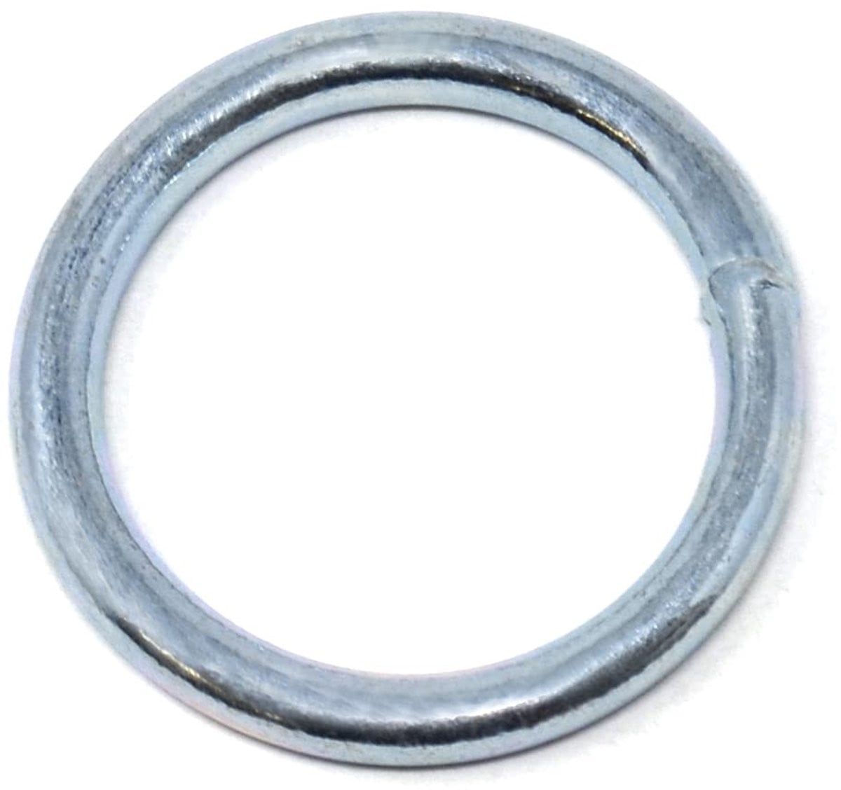 Set van 4 verzinkte stalen O-ringen voor kabels en draden, zilverkleurig