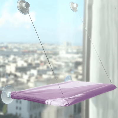 Inspire Picks Ultra Soft Cat Window Hammock Bed Space Saving Window Perch For Cozy Feline Nap purple