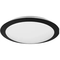Trio, Deckenleuchte, Leuchten LED Bad Deckenleuchte Umberto 680310132, Kunststoff Schwarz matt, inklusiv 12 Watt LED (1160 lm)