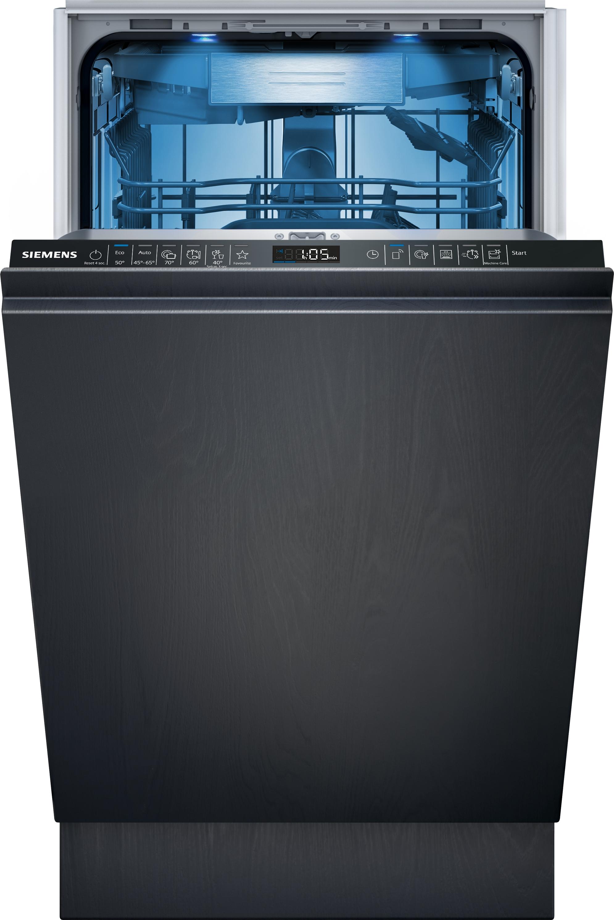 Siemens iQ500 SR65ZX22ME, Voll integriert, Single (45 cm breit), Graphit, Schwarz, Tasten, TFT