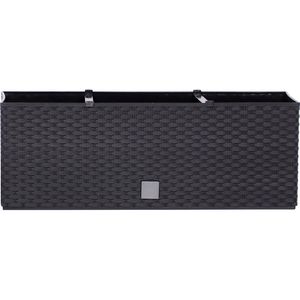 Prosperplast Rato Case Blumenkasten, anthrazit, 80 x 33 x 32cm, aus Kunststoff, mit Wasserspeicher