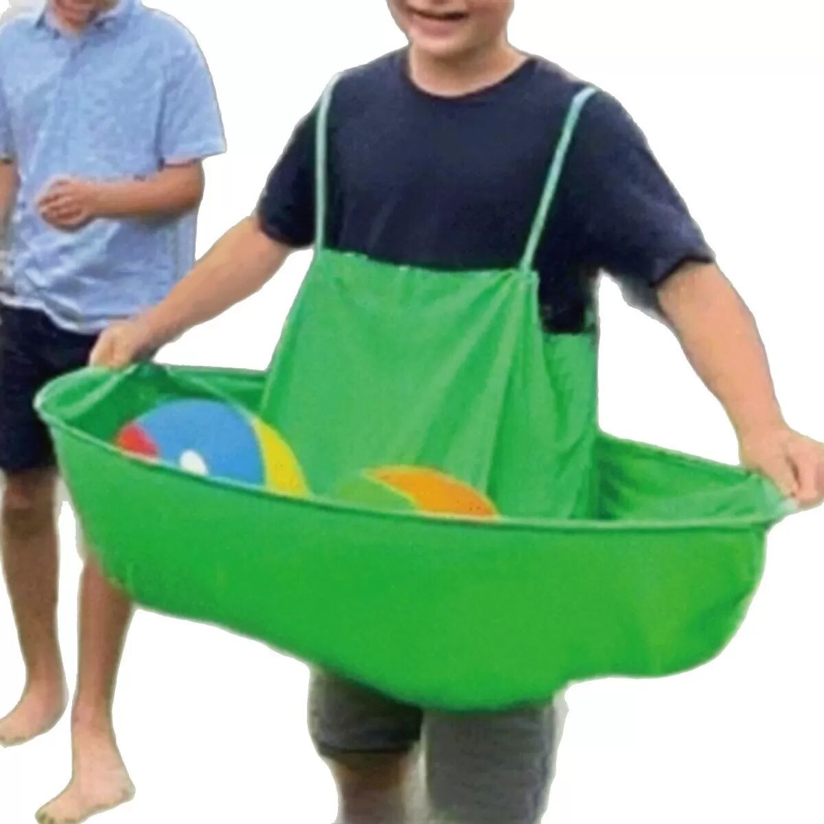 INF Spielkleid für Mütter – Tragbares Partykleid mit Bällen und Pumpe für Spielspaß im Freien und interaktive Gruppenspiele Grün