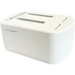 LC-Power LC-DOCK-U3-VI USB3.2 1xHDD/SSD Docking 2,5/3,5 Whit retail (USB-B, 2 Ports), Dockingstation + USB Hub, Weiss