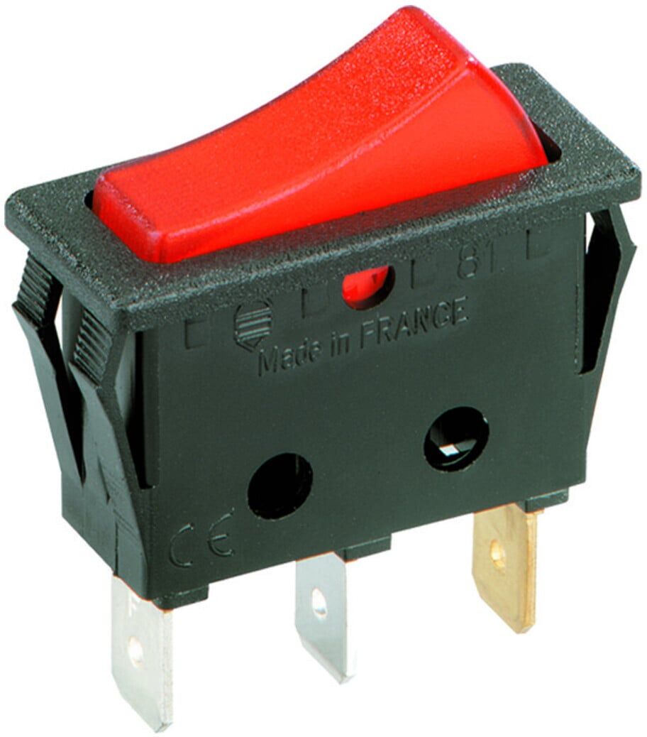 Bachmann EB-Wippenschalter sw/rt,16(8)A250V 1p. 924.112)