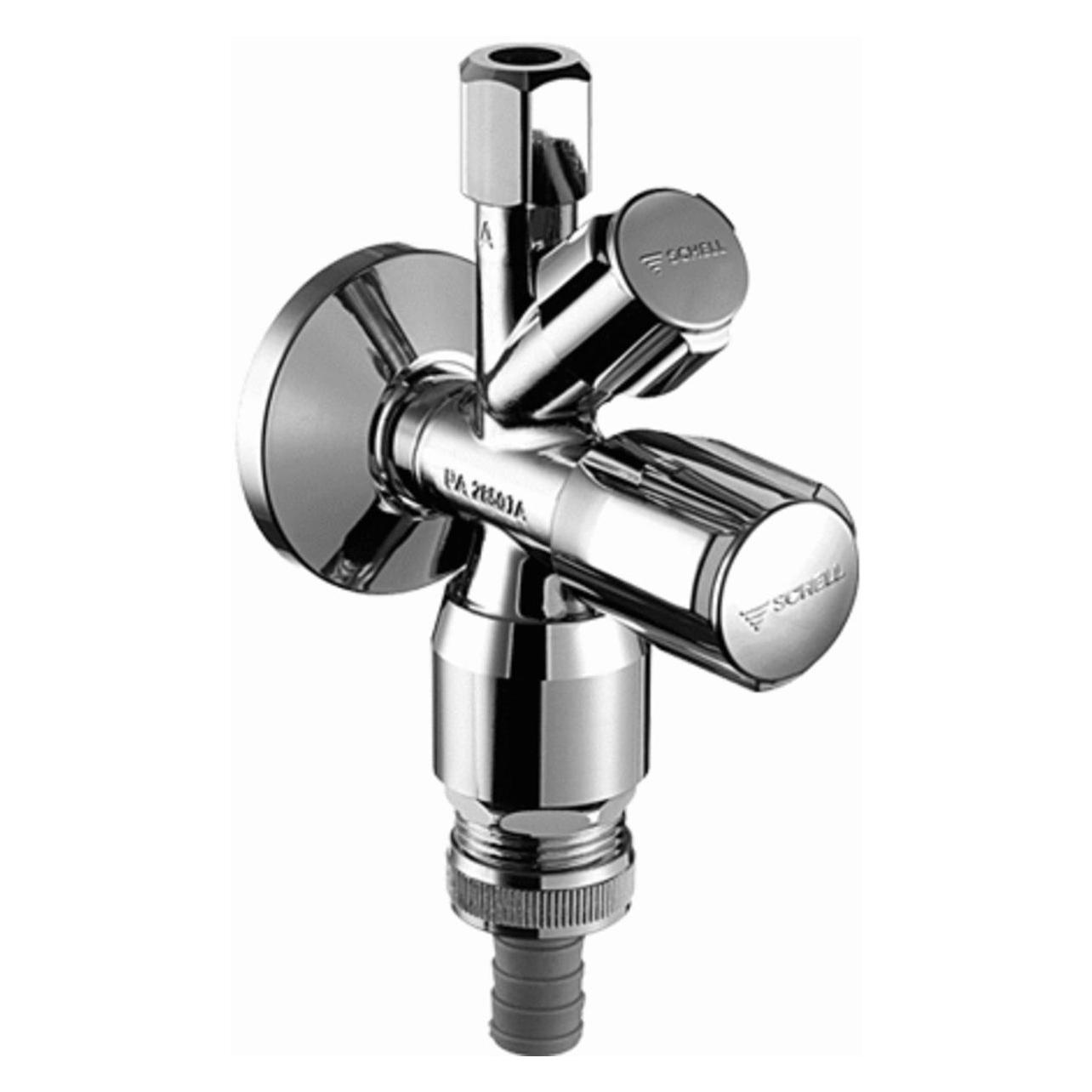 Schell Kombinations-Eckventil COMFORT chrom, mit Rohrbelüfter 1/2Zoll 1/2Zoll (035490699)