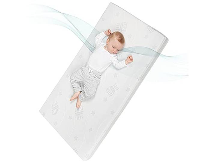 roba Babymatratze 70 x 140 cm - AIR Balance Plus - Safe Asleep - Matratze für Kinderbetten - Optimales Schlafklima für Babys