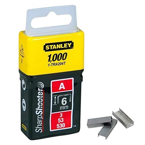 Stanley Nieten type A 6 mm, 1000 stuks, zilverkleurig staal