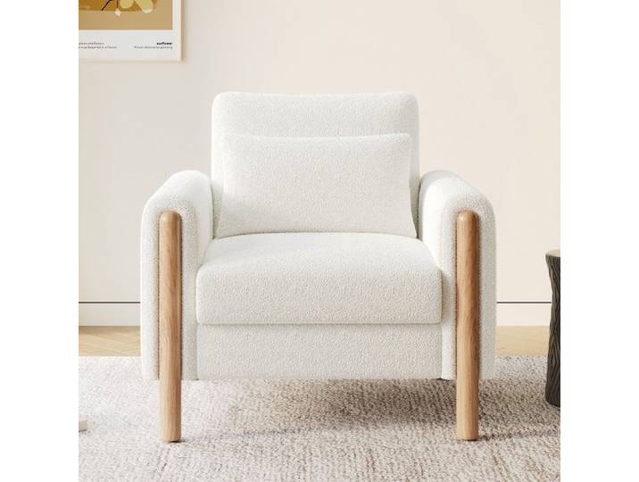 Fauteuil 1 place avec coussins épais compacte FloraGrace