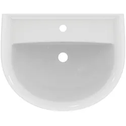 Ideal Standard Eurovit Waschtisch 600mm, 1 Hahnloch, mit Überlauf, Weiß, W332301