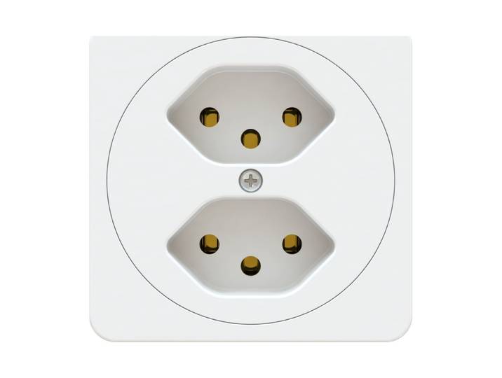 Max Hauri Steckdose 2x Typ 13 Gr.1x1 AP Max Hauri weiss
