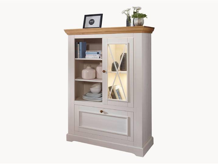 Highboard Molina - ohne Beleuchtung - anthrazit-gewachst